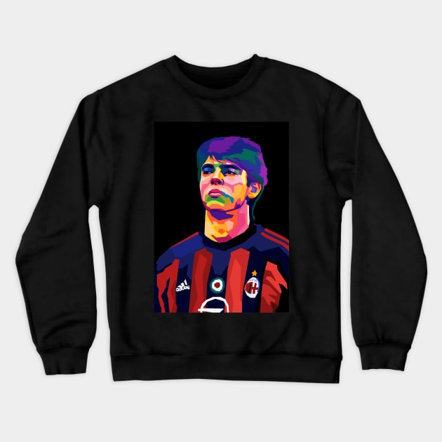 Kaka Legend Brazil Footballer Crewneck Sweatshirt by Ken Asahvey